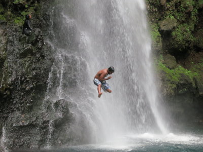 Gian jumping off