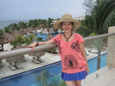 Phuong on the balcony