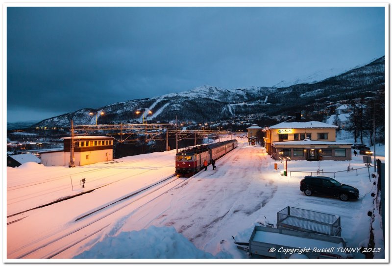 Narvik Railway Station at Night