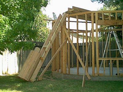 Getting the Roof Rafter Support Up