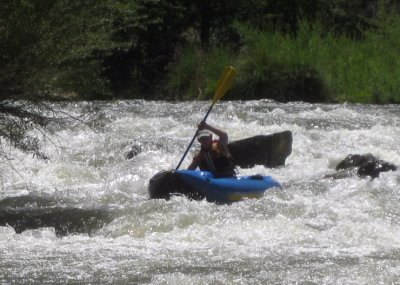 Larry Hazen Approaching Mother's on Cache Creek