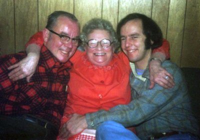 Larry with Mom and Dad at Jim's 