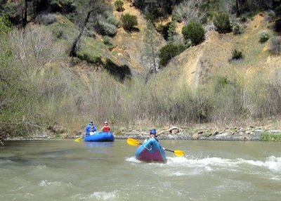 Steve Menicucci, Gary Rollinson, and Petra Shawen in the Cache Creek Wilderness