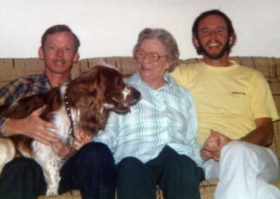 Larry, Roger, and Mom at Jim's Place