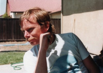 Roger Toasted in the Back Yard of His Place in Fremont