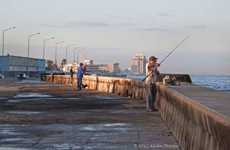 Malecon fisherman 