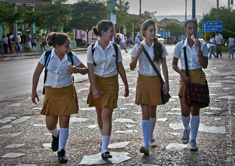 school girls cuba