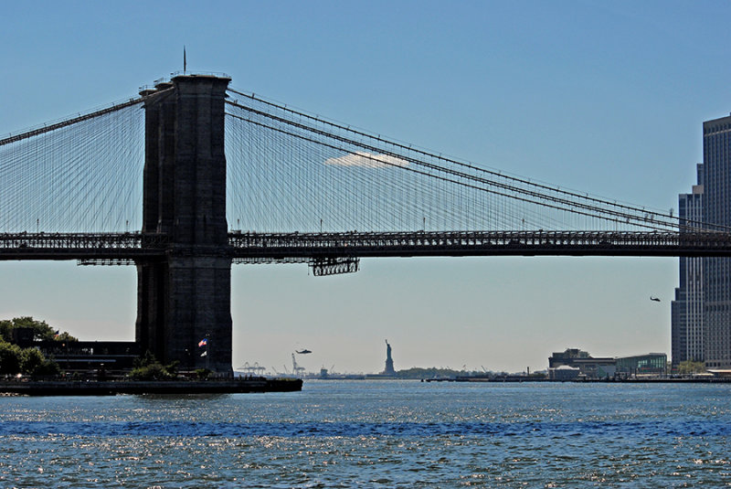 Brooklyn Bridge and Lady