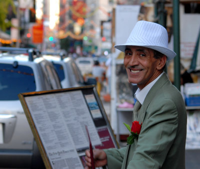 Maitre d  at the Positano Ristorante in Little Italy