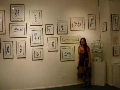 Trace with her art