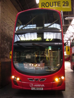 A  London  Bus  Route  Number  29  , operated  by  Arriva.