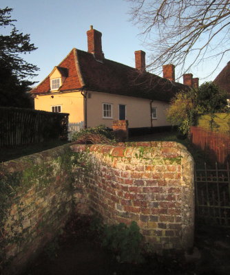 Unusual  brick  walling  for  a  kissing  gate.