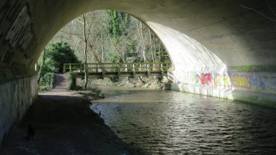 Under  the  A20  bridge  at  Farningham