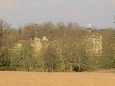 Chiddingstone  Castle , through  the  trees.