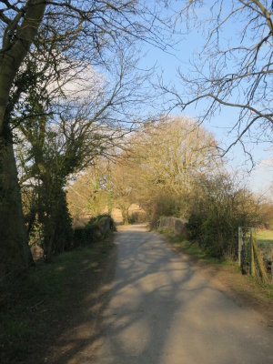 Looking along the running surface of the bridge over the River Eden.