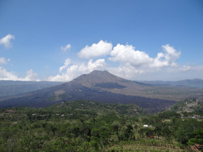 Volcano on the island of Bali, Indonesia