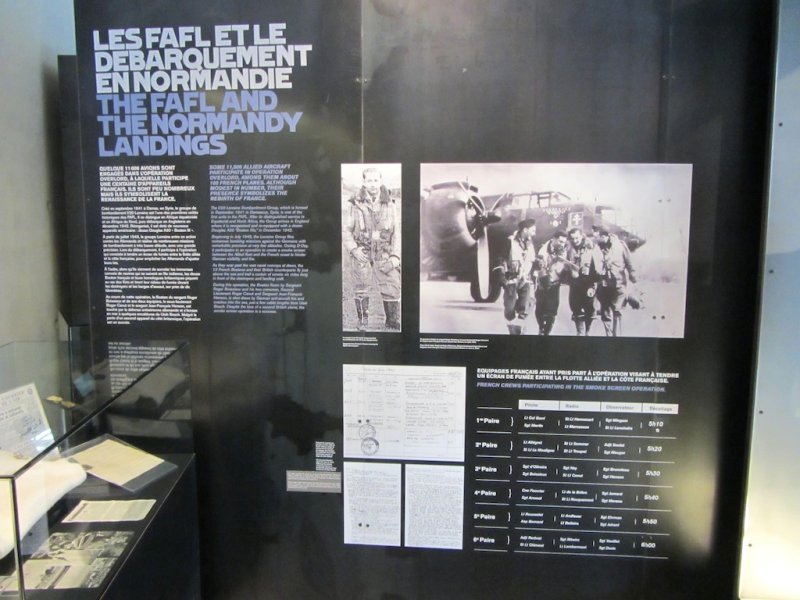 heres a display on the FAFL, French air forces which also supported the D-Day landings