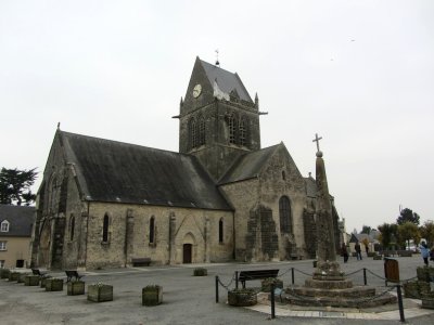 nearby Ste-Mre-glise was also a target for paratroopers...