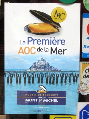 we are reminded that the bay of Mont St. Michel is the source for the mussels we eat in Paris!