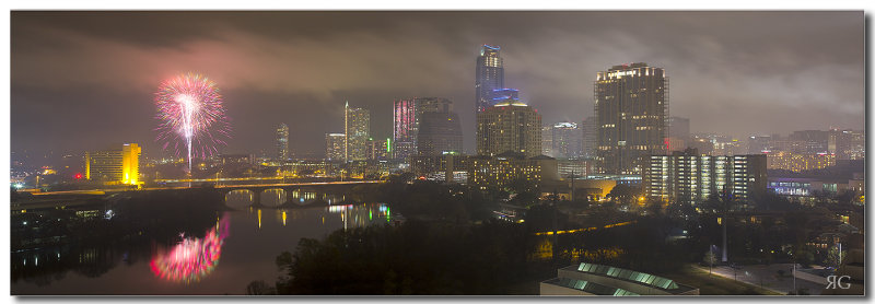 Austin Skyline - Austin New Years Celebration 2013 1