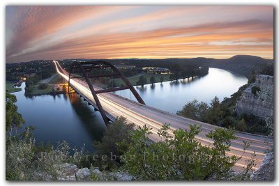 Pennybacker Bridge Sunset near Austin Texas