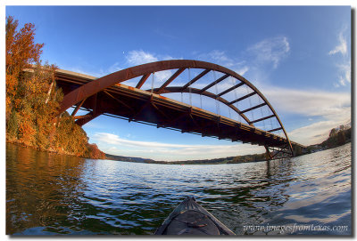 Kayaking under Pennybacker Bridge 2