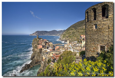 The Cinque Terre - Vernazza from the Upper Fort