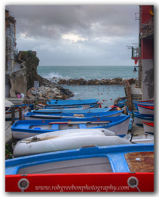 The Cinque Terre - Boats in Riomaggiore Harbor 2