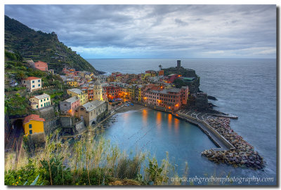 The Cinque Terre - Vernazza on a Cloudy Morning