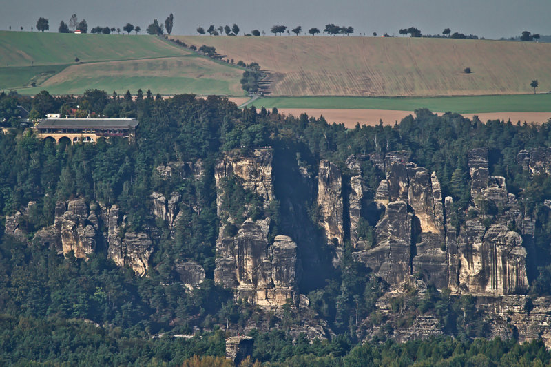 Blick von der Festung Knigstein auf die Bastei