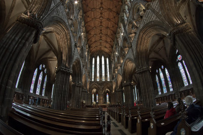 Glasgow Cathedral mit dem Fisheye
