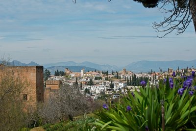 View from the gardens of the Alhambra