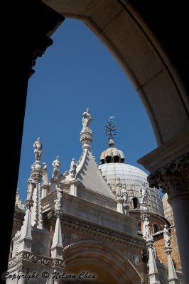 View of Rooftop of St, Marks Basilica from Doge's Palace