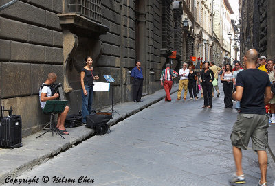 Streetside performers