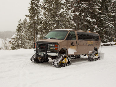 Snow Coach in Yellowstone
