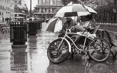 Rainy Day in Jackson Square, New Orleans