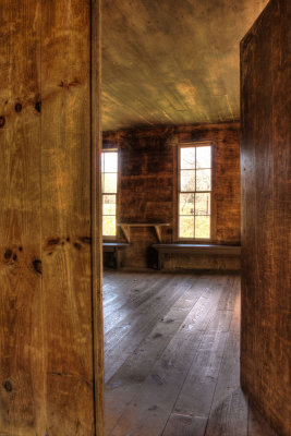 Interior of old house at Cades Cove