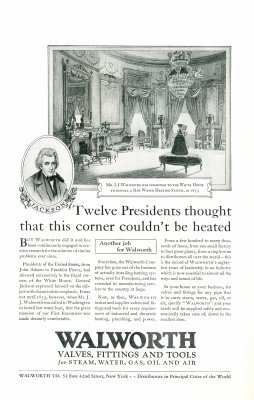 1927 Ad - JJ Heated the White House 1853 