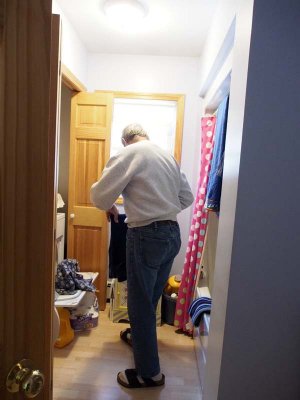 Folding Laundry. 