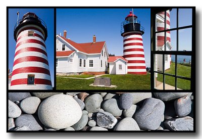 Time to play with Lighthouse... (Maine, rocky, composite)