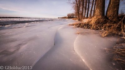 Bord du fleuve gel