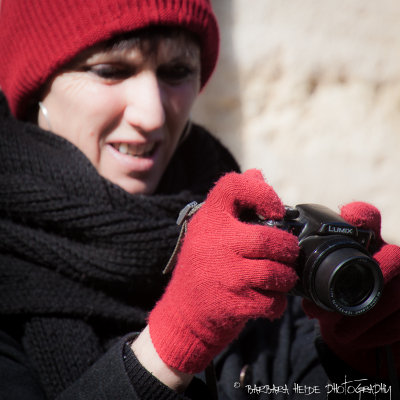 well equipped photographer...its cold!