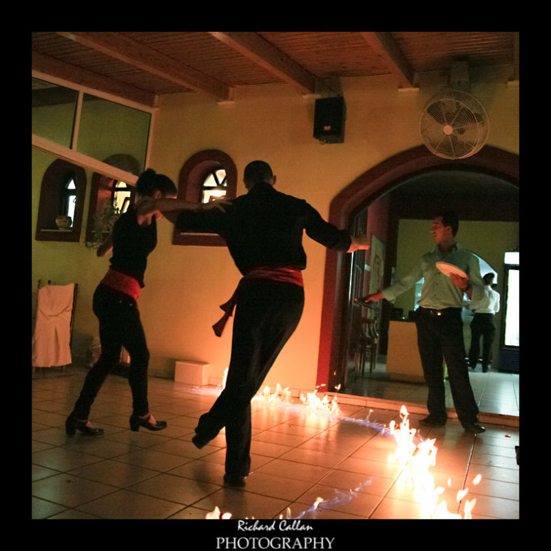 Greek dancing at Pandesia Restaurant