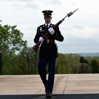 Guard at the Tomb of The Unknown Soldiers Arlington