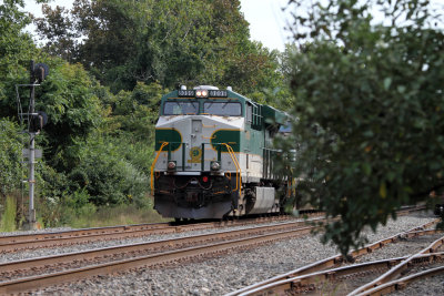 Southern 8099 on an empty coal move just east of Abrams PA