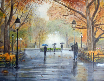 Washington Square Park in the Rain