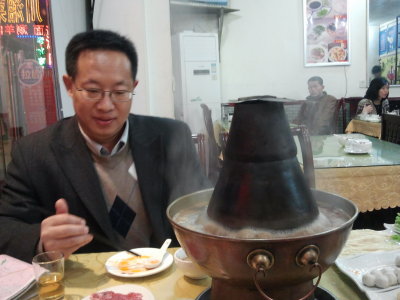 Huailing at hot pot restaurant