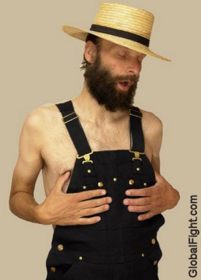 amish man overalls wearing coveralls no shirt.jpg