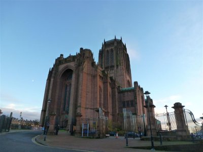 Leaving Liverpool Cathedral