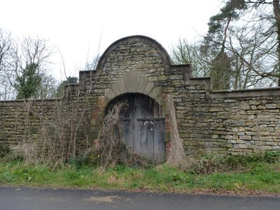 Ornate gate on the outside of Duffryn Gardens